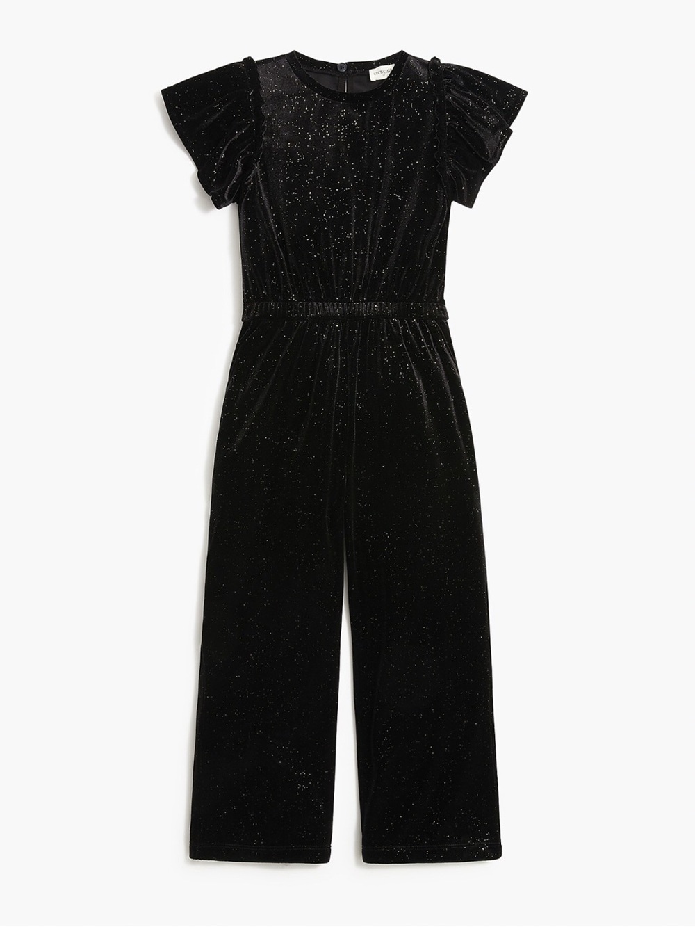 Crewcuts Black Velour Sparkly Jumpsuit - 4